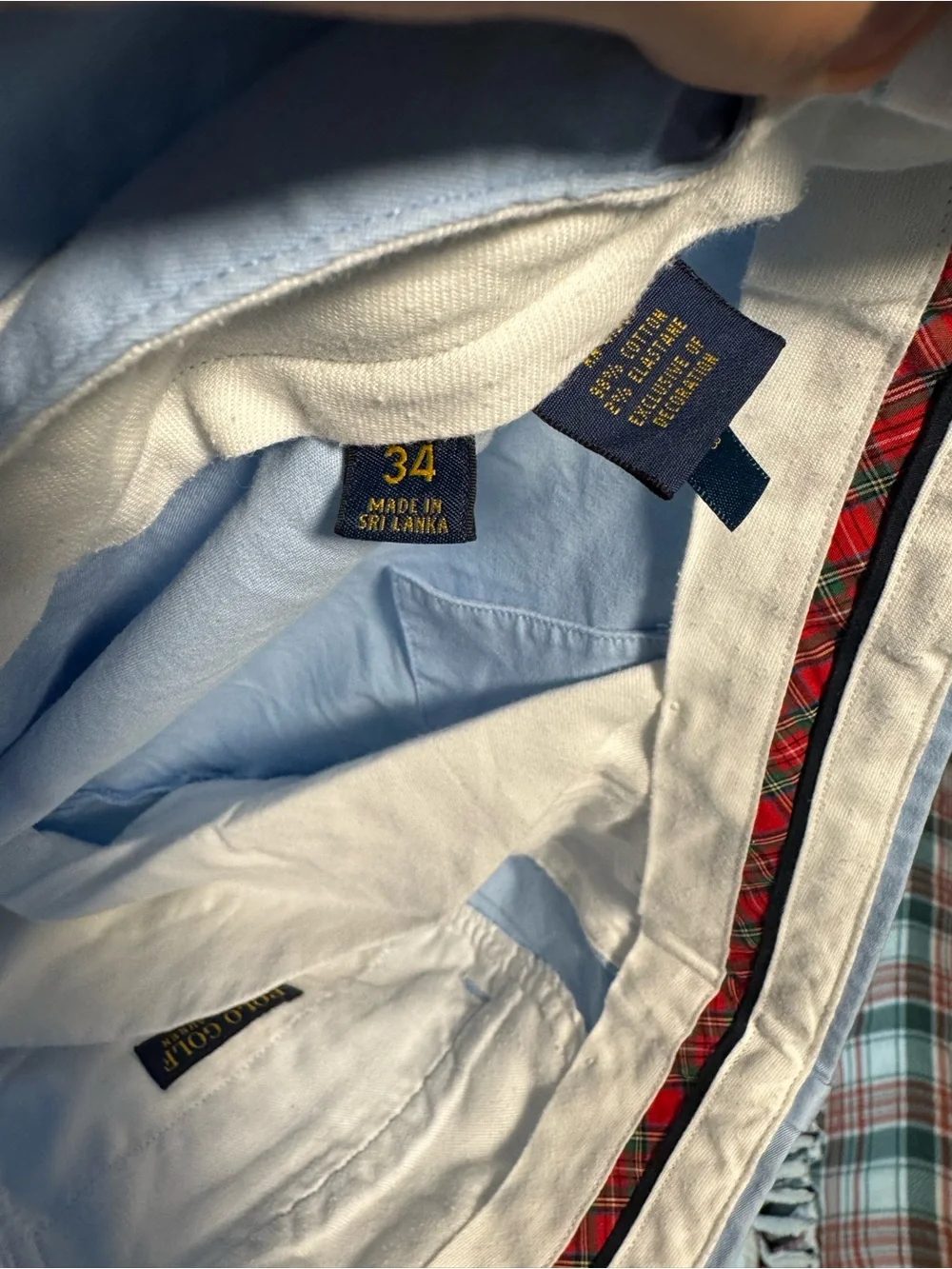 Polo by Ralph Lauren Light Blue Flat Front Men's Shorts